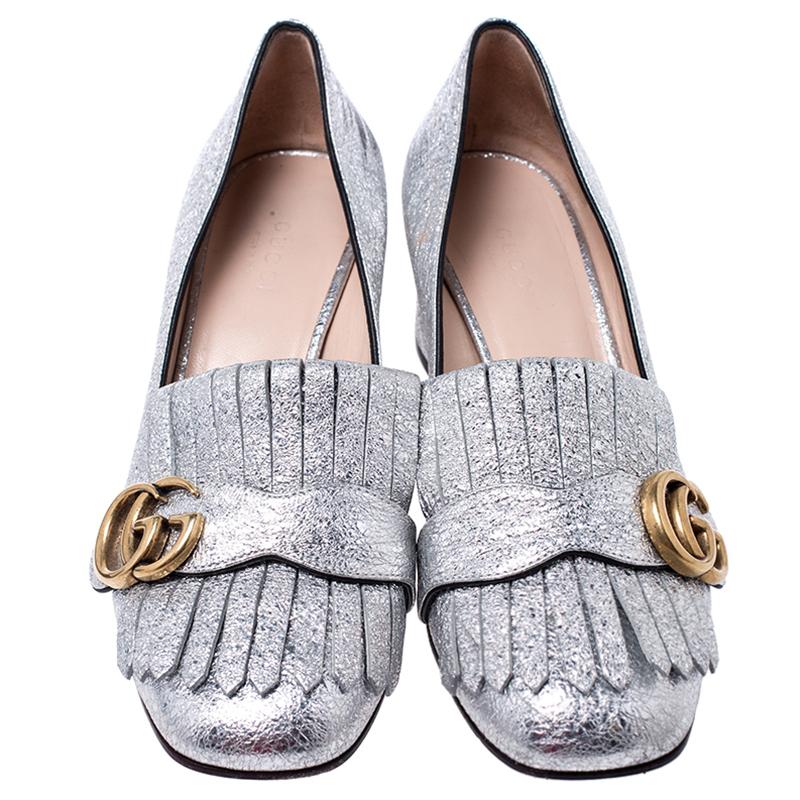 gucci silver shoes