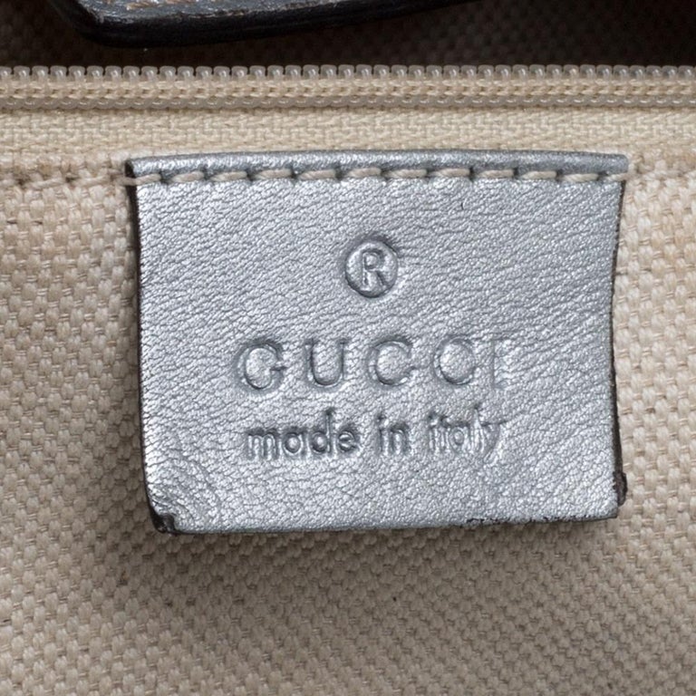 GUCCI Guccissima Medium Sukey Silver 36721