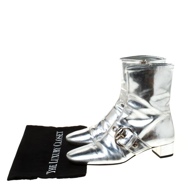 gucci silver boots