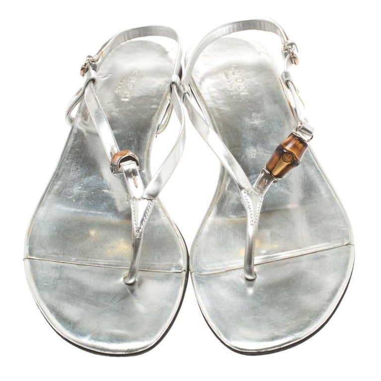 silver gucci platform sandals