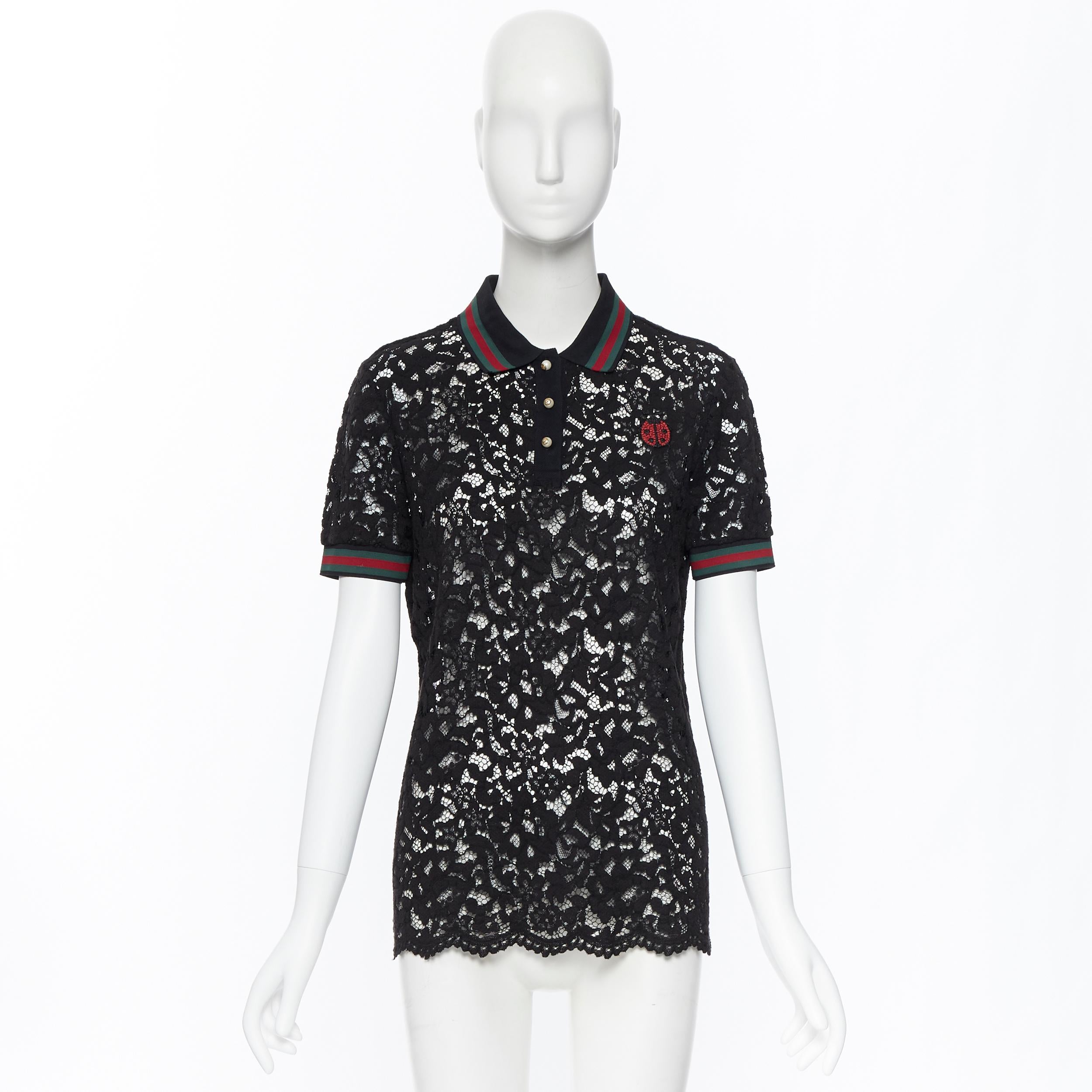 lace polo shirt