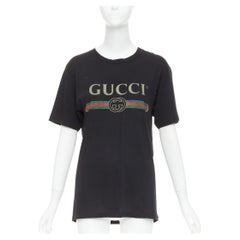 GUCCI Michele Vintage By GG Stickerei T-Shirt XXS