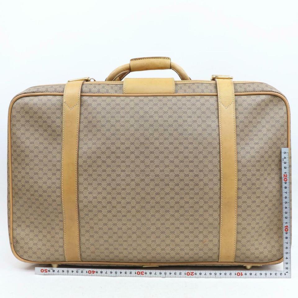 Gucci Micro Gg Logo Suitcase Luggage 870257 Coated Canvas Weekend/Travel Bag For Sale 6