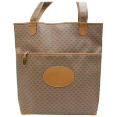 Gucci Micro Gg Monogram Shopper 870048 Brown Coated Canvas Tote