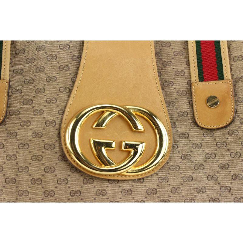 Gucci Micro GG Monogram Web Handle Shopper Tote Bag 930g22 For Sale 6