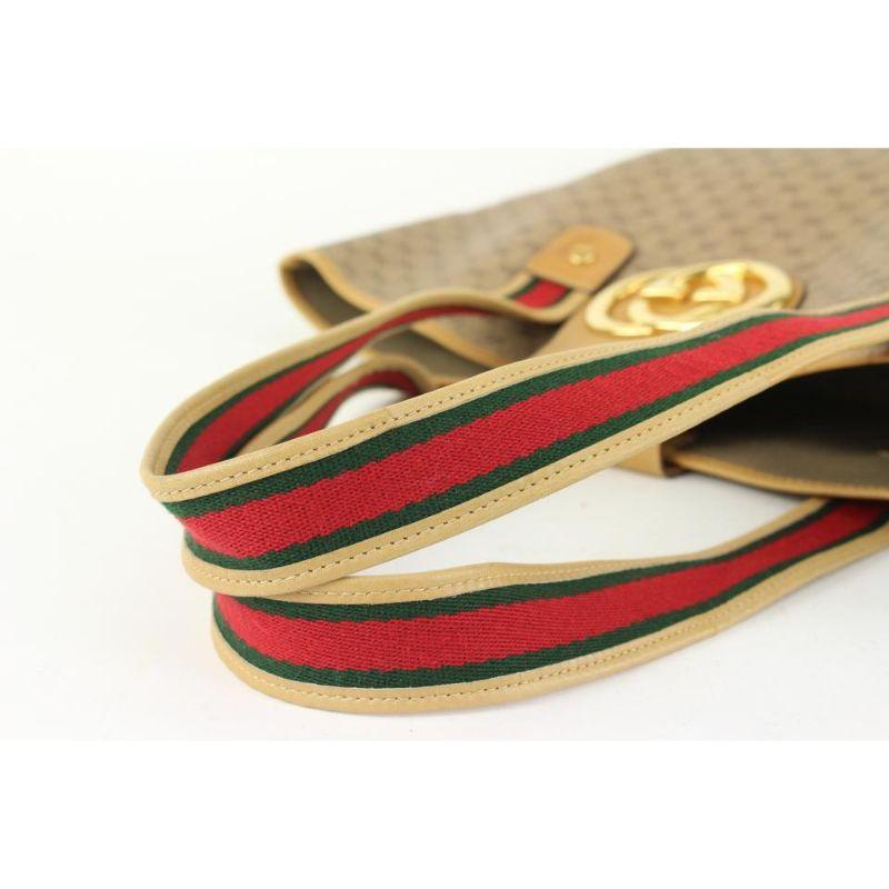 Gucci Micro GG Monogram Web Handle Shopper Tote Bag 930g22 For Sale 1
