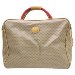 Vintage Gucci Micro Gg Web Luggage Suticase 870035 Light Brown Pvc Weekend/Travel Bag