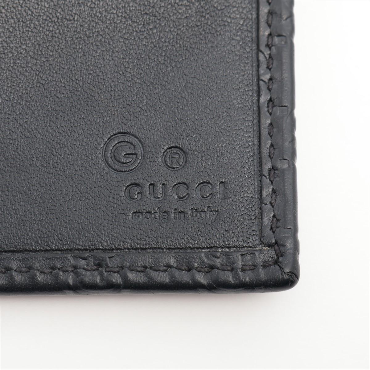 Gucci Micro Guccissima Leather Long Wallet Black 7