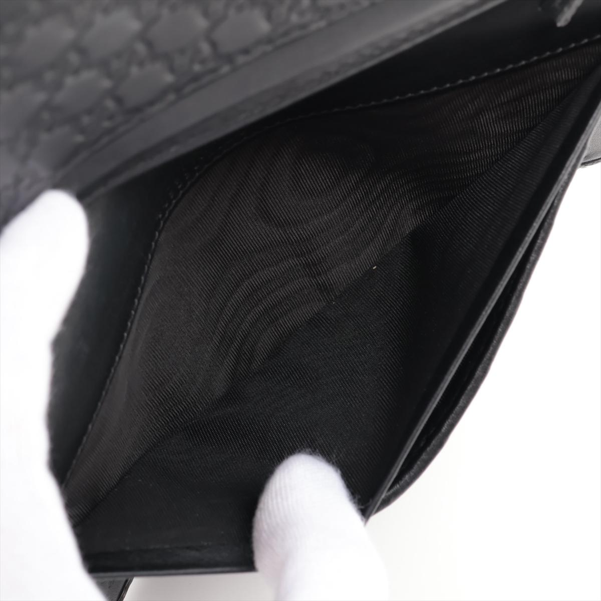 Gucci Micro Guccissima Leather Long Wallet Black 4