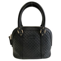 Used Gucci Microguccissima Black Leather Mini Dome Bag (Pre Loved)