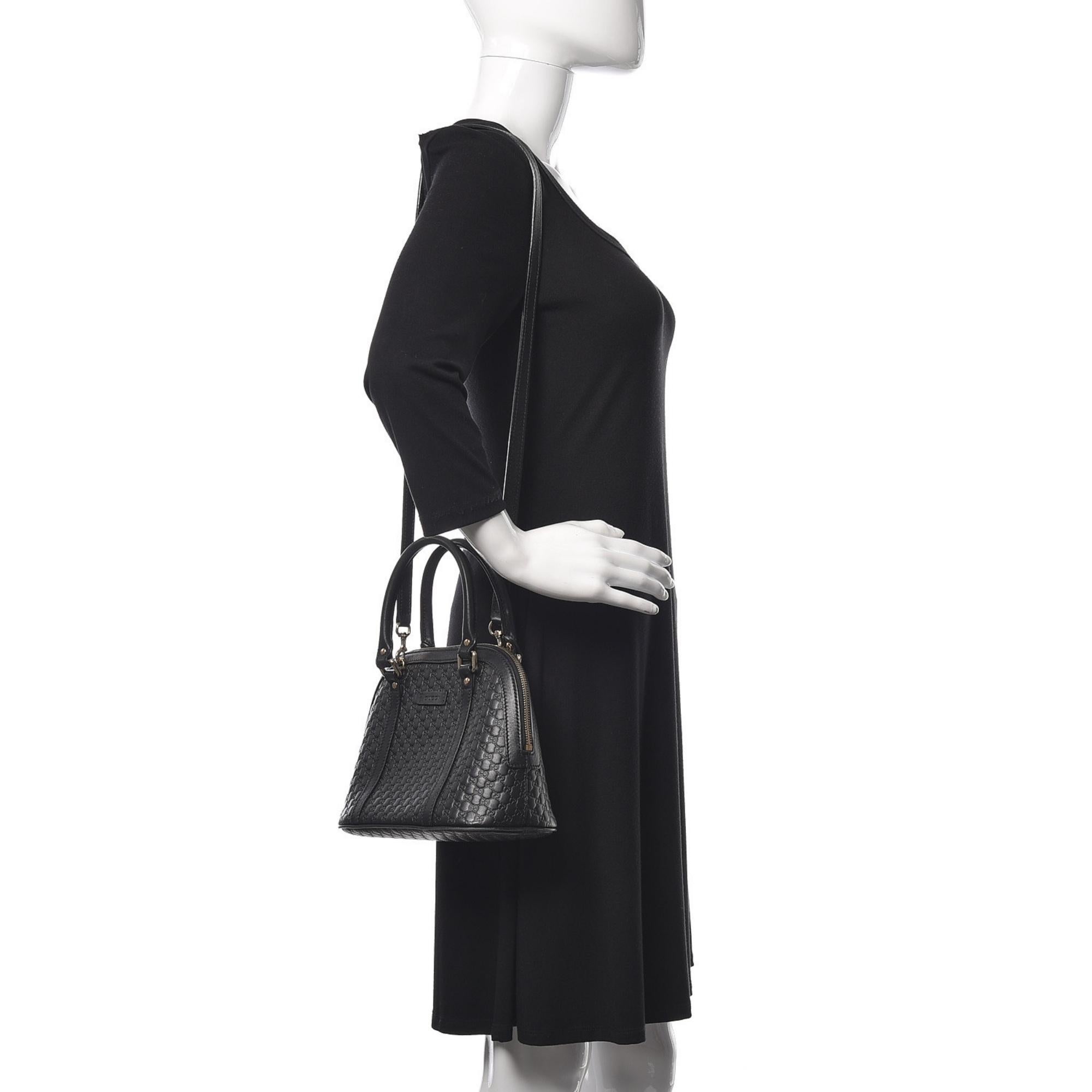 Gucci Microguccissima Black Mini Dome Bag (449654) For Sale 3