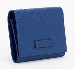 Gucci Microguccissima Flap Wallet Blue