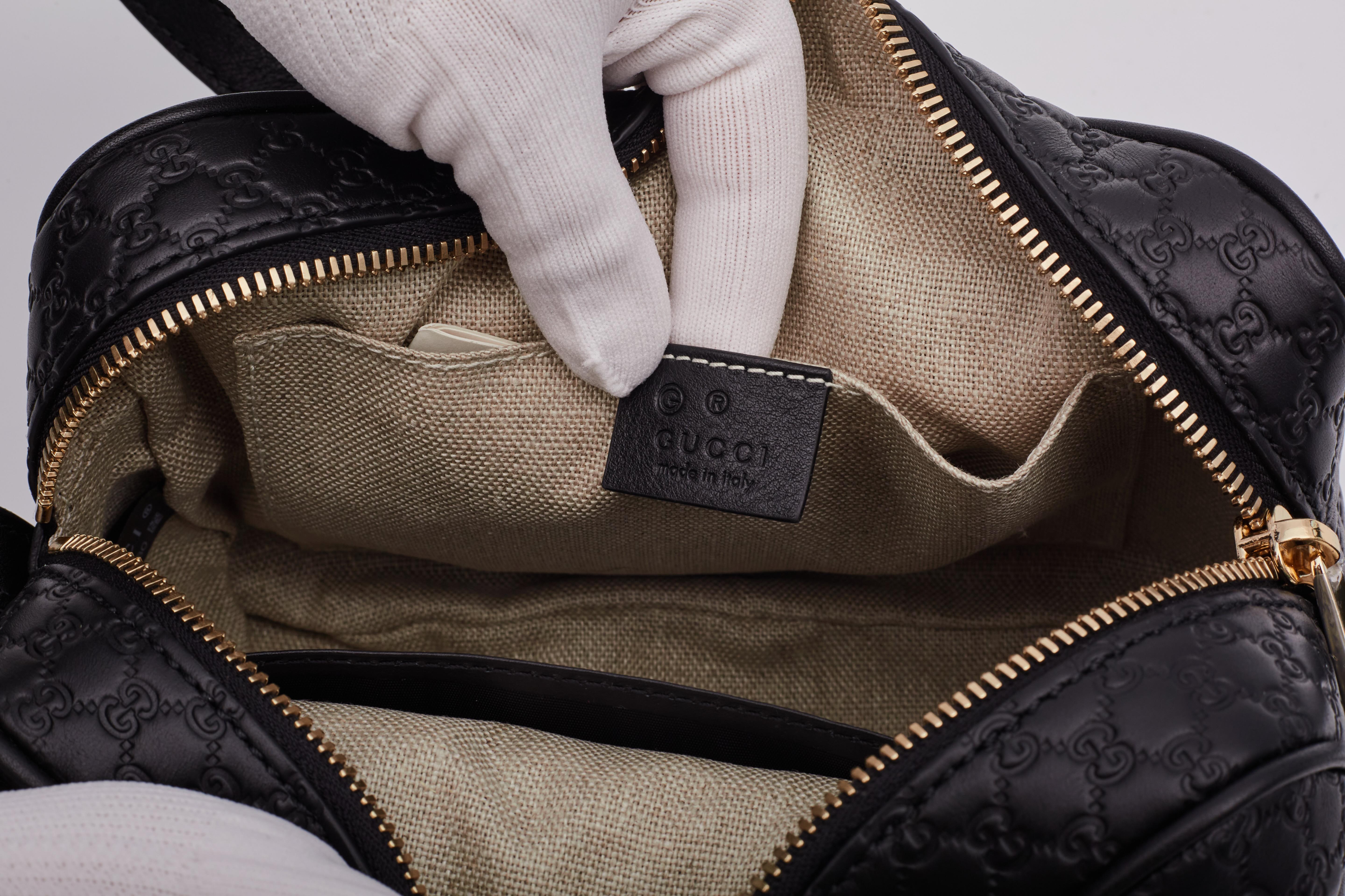 Bolso Mensajero Gucci Microguccissima Piel Mini Bree Negro 6