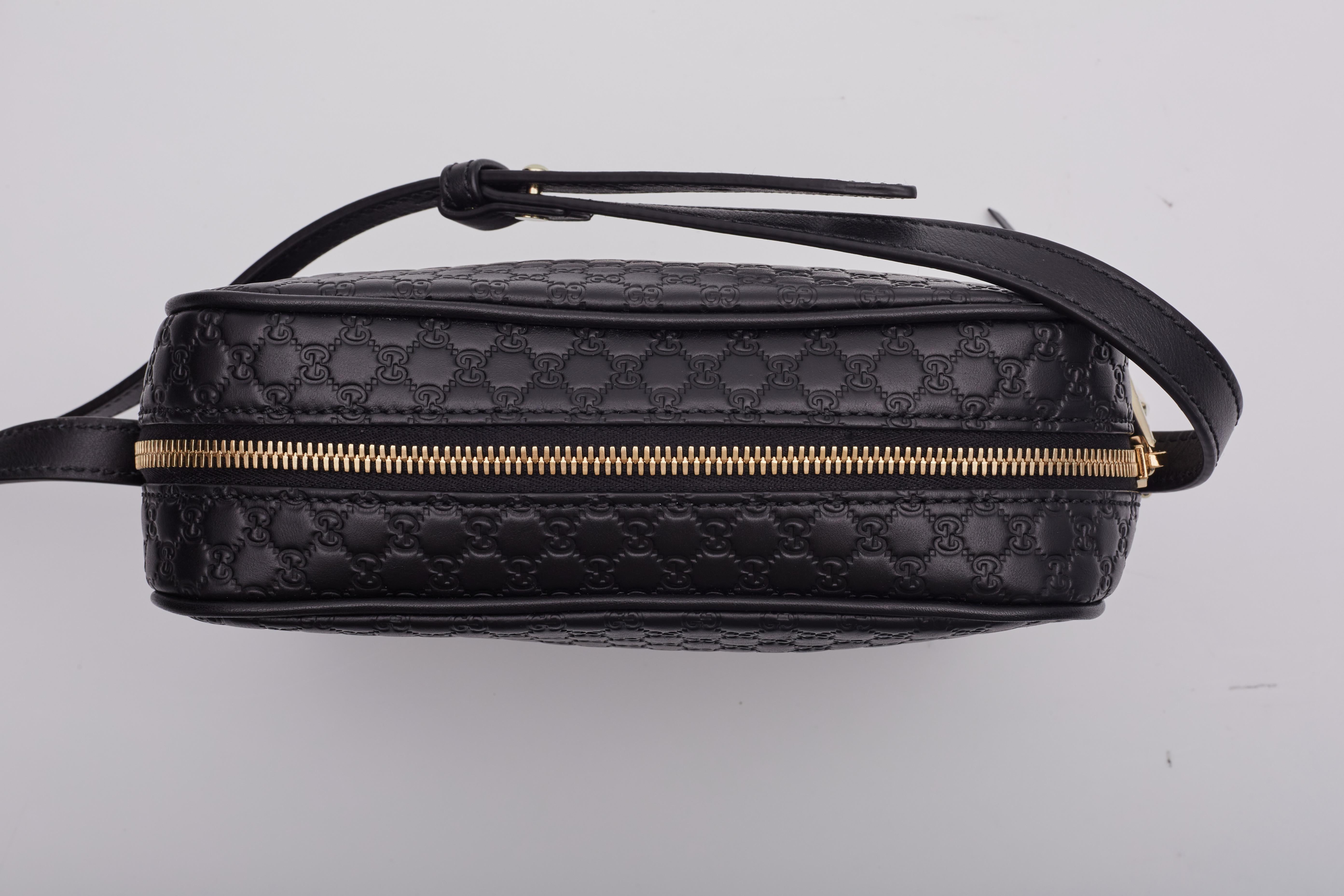 Bolso Mensajero Gucci Microguccissima Piel Mini Bree Negro 4