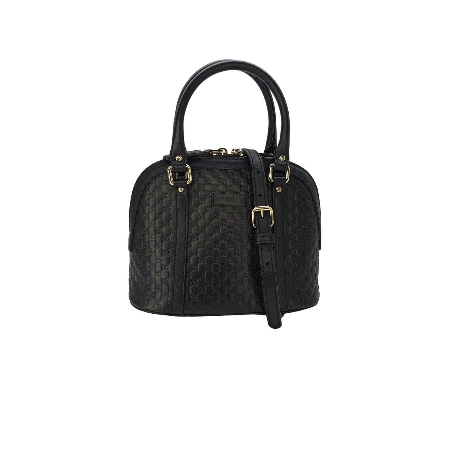 Black Gucci Microguccissima Mini Dome Top Handle Bag