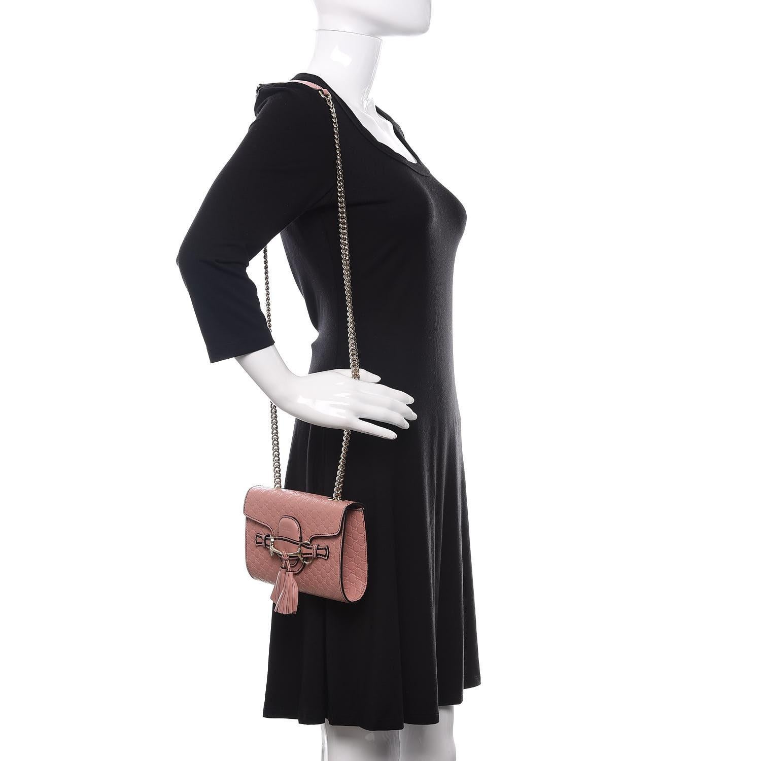 Gucci Microguccissima Mini Emily Shoulder Bag - Soft Pink 2