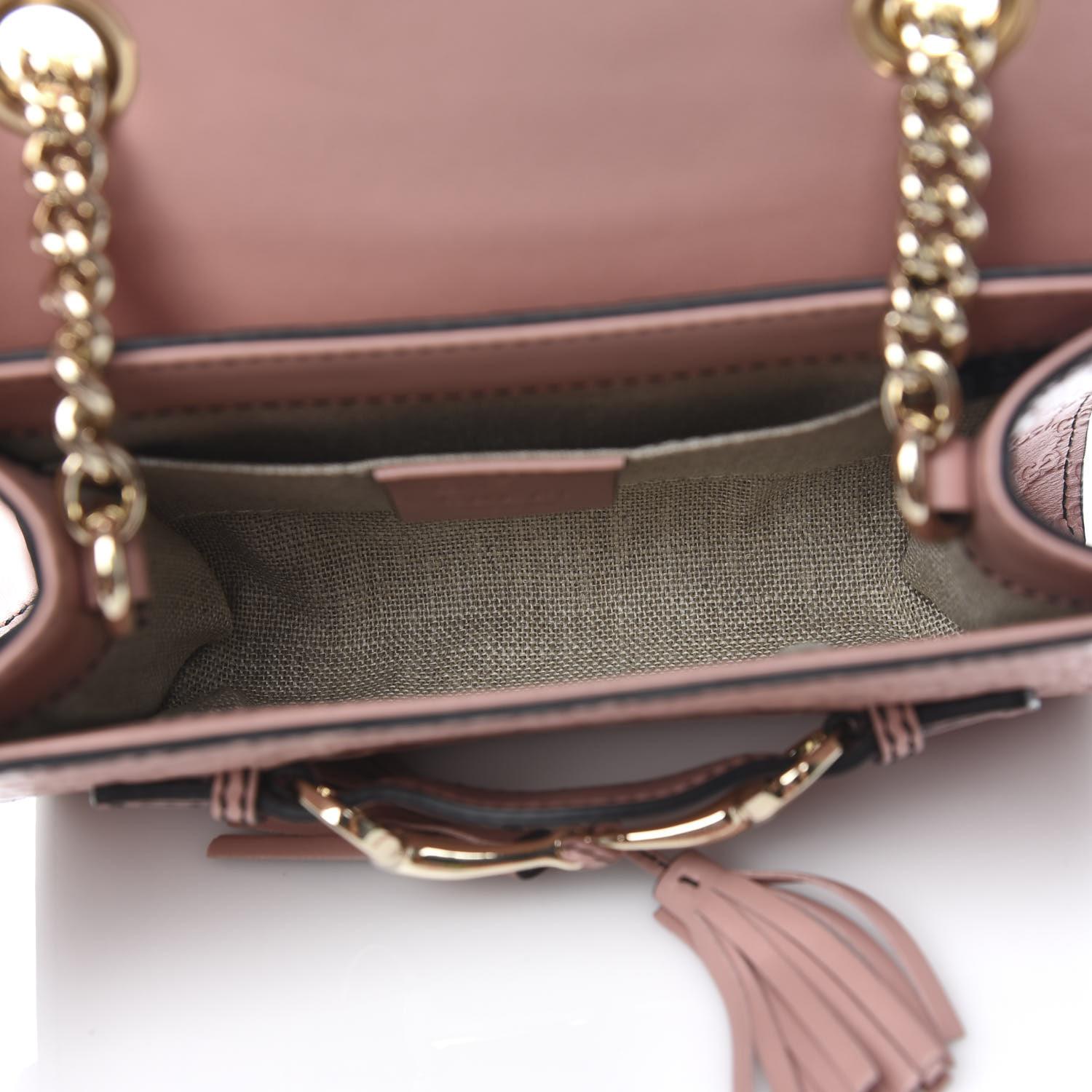 Women's Gucci Microguccissima Mini Emily Shoulder Bag - Soft Pink For Sale