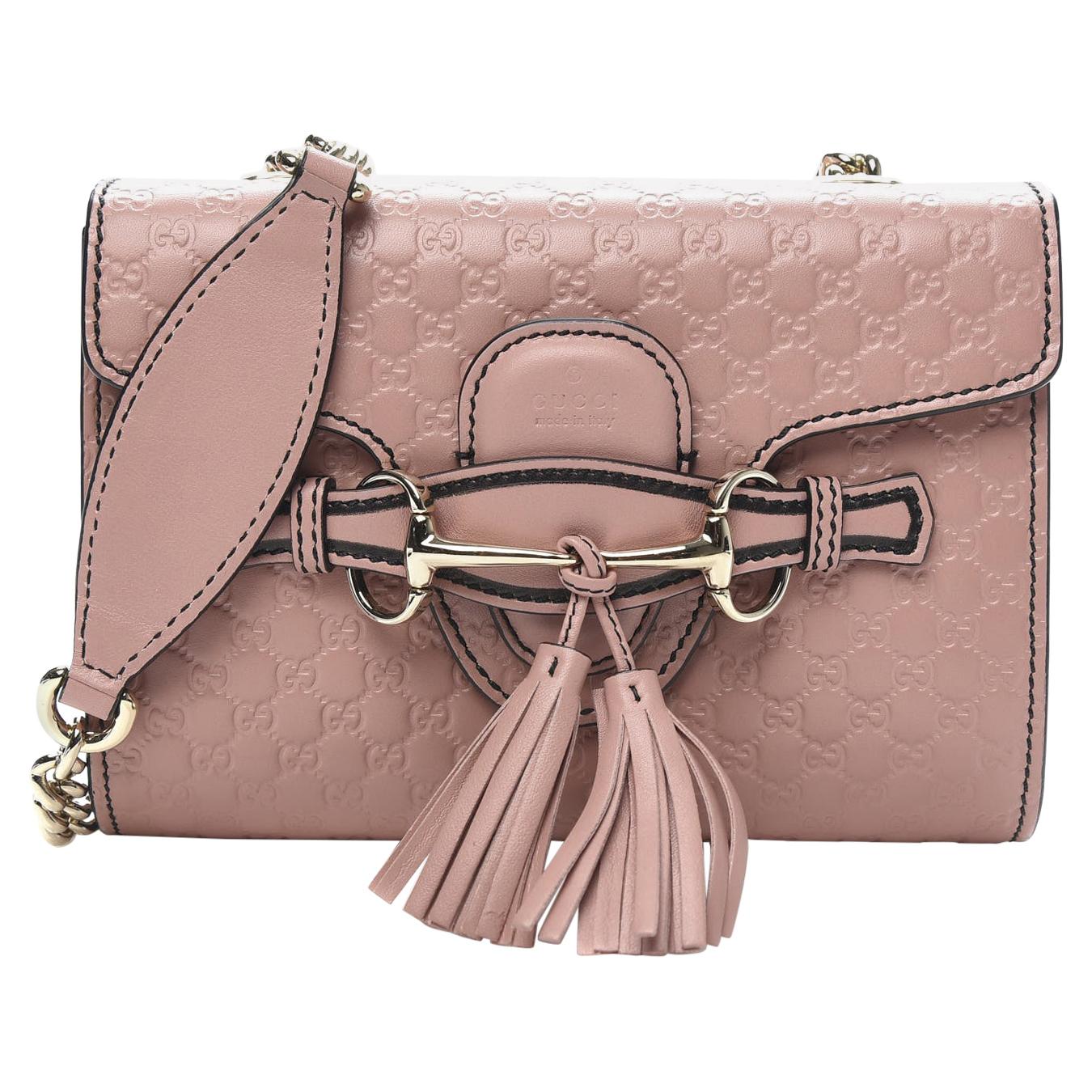 Gucci Microguccissima Mini Emily Shoulder Bag - Soft Pink