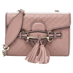 Mini sac à bandoulière Emily Microguccissima de Gucci - Rose doux