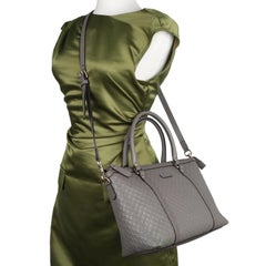 GUCCI Microguccissima Top Handle Bag grey