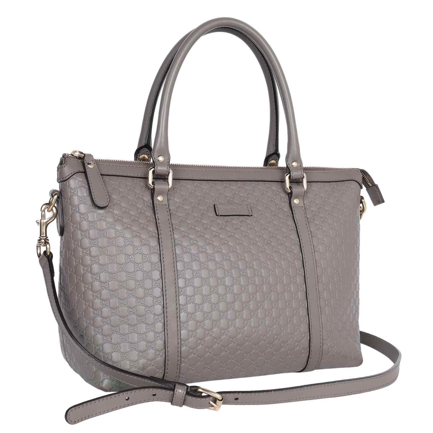 GUCCI Microguccissima Top Handle Bag grey Bon état - En vente à Salt Lake Cty, UT