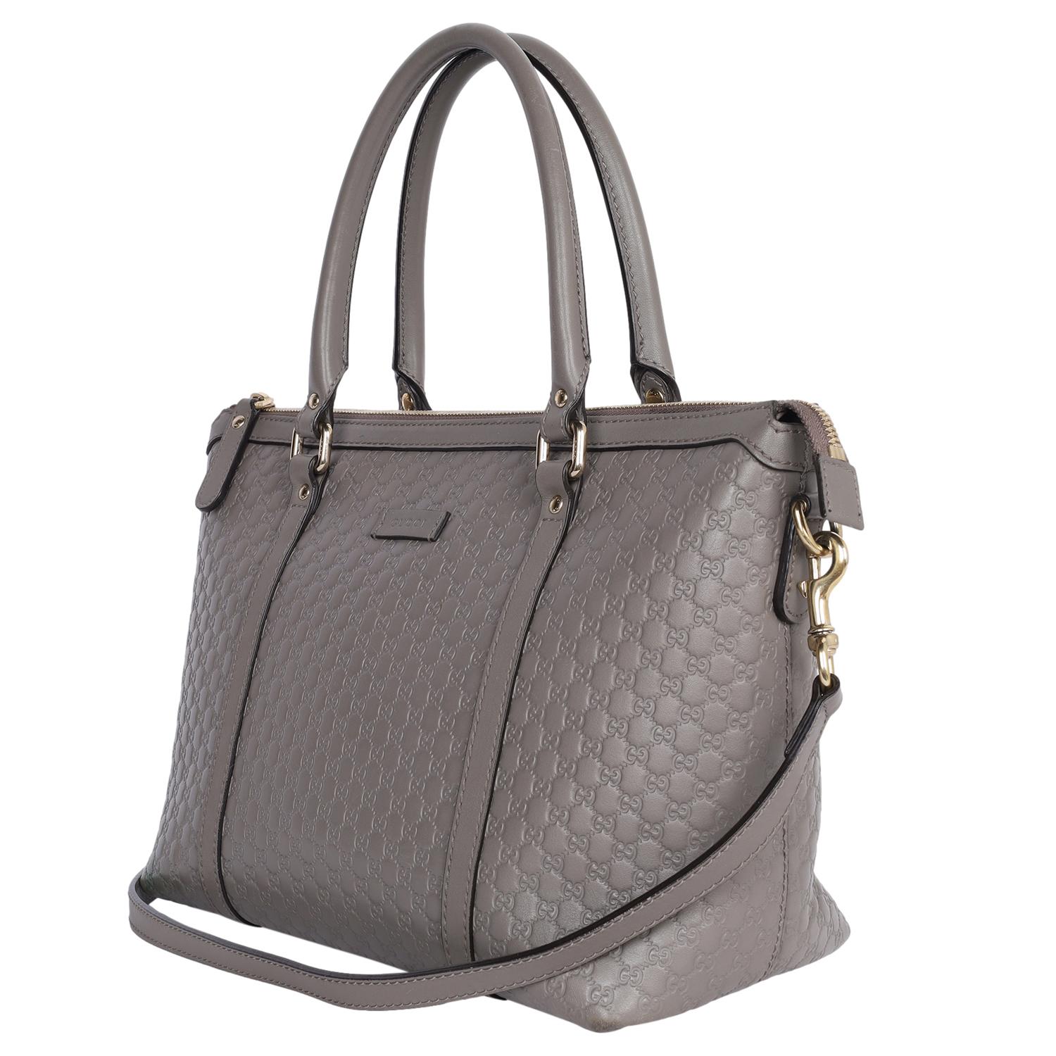 GUCCI Microguccissima Top Handle Bag grey en vente 1