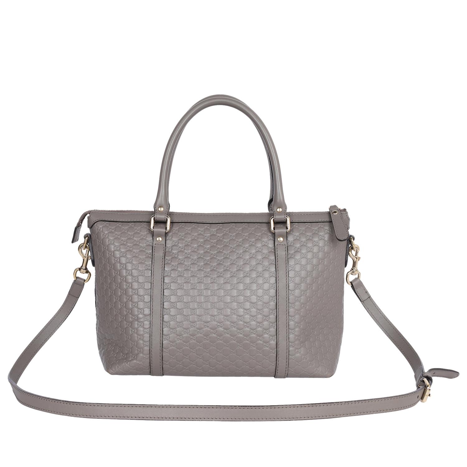GUCCI Microguccissima Top Handle Bag grey en vente 2