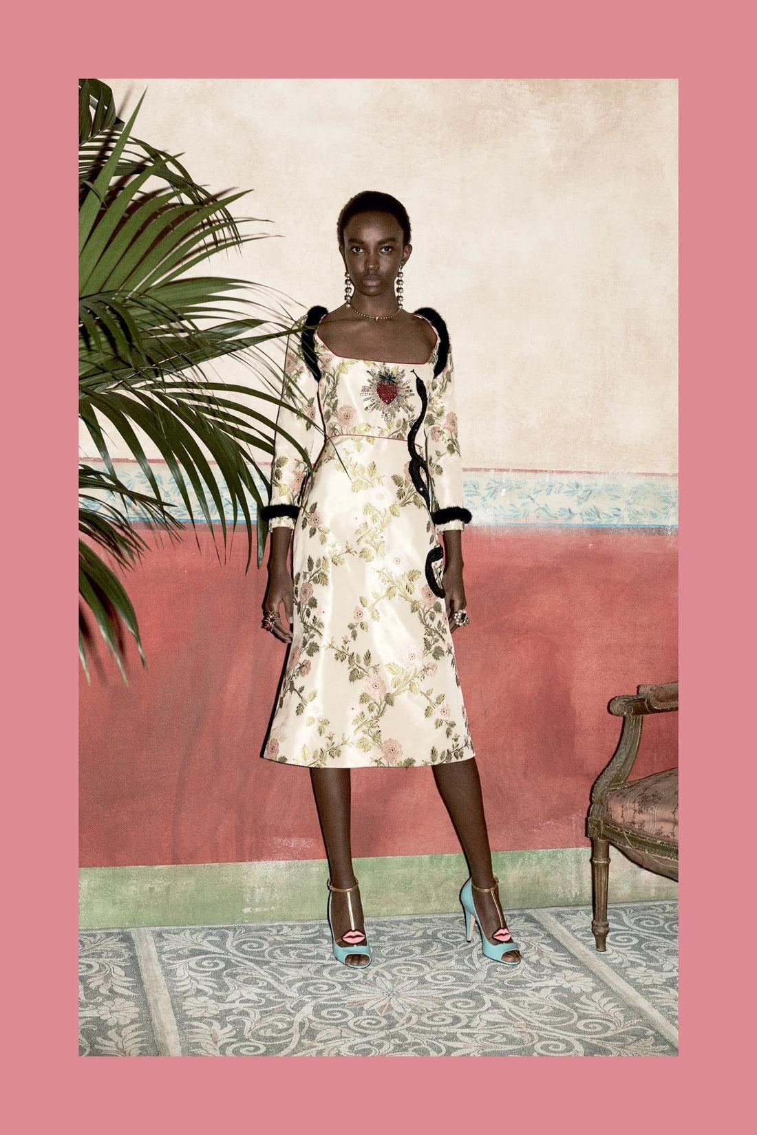 Gucci Mid-Length Dress Pre-Fall with Floral Patterns, 2016 4