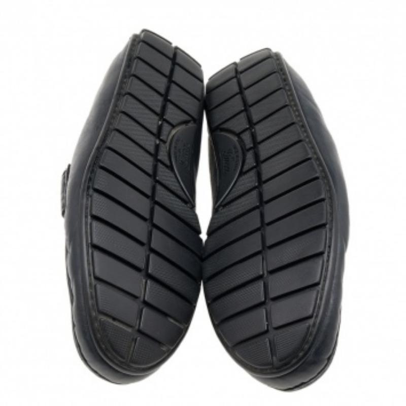 Gucci Mitternachtsblauer Micro Guccissima Leder Slip On Loafers Größe 42 3