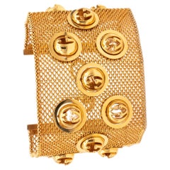 Gucci Milan 1980 Flexible Bracelet With Kinetic Spheres Logo In 18Kt Yellow Gold