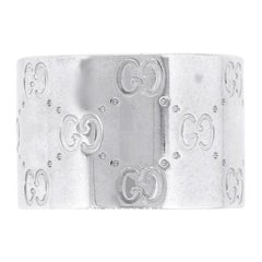 Gucci Milan Monogram Icon 18k White Gold Eternity Ring