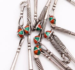 Gucci Milano 1970 Equestrian Jockey Hat Sautoir Chain Sterling Silver & Enamel