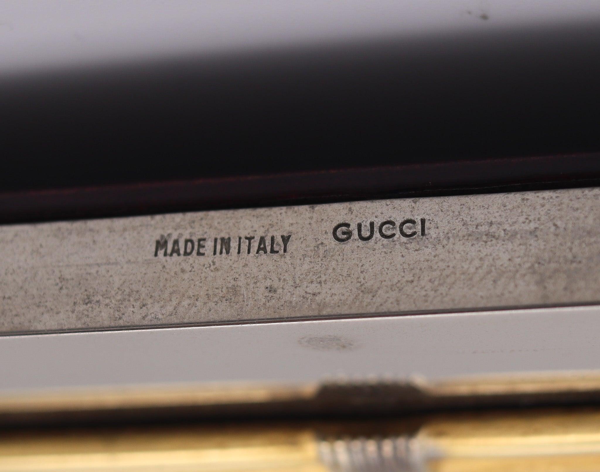 GUCCI Milano 1970 Table-Desk Picture Frame In Polished Chrome and Gilt Bronze 6