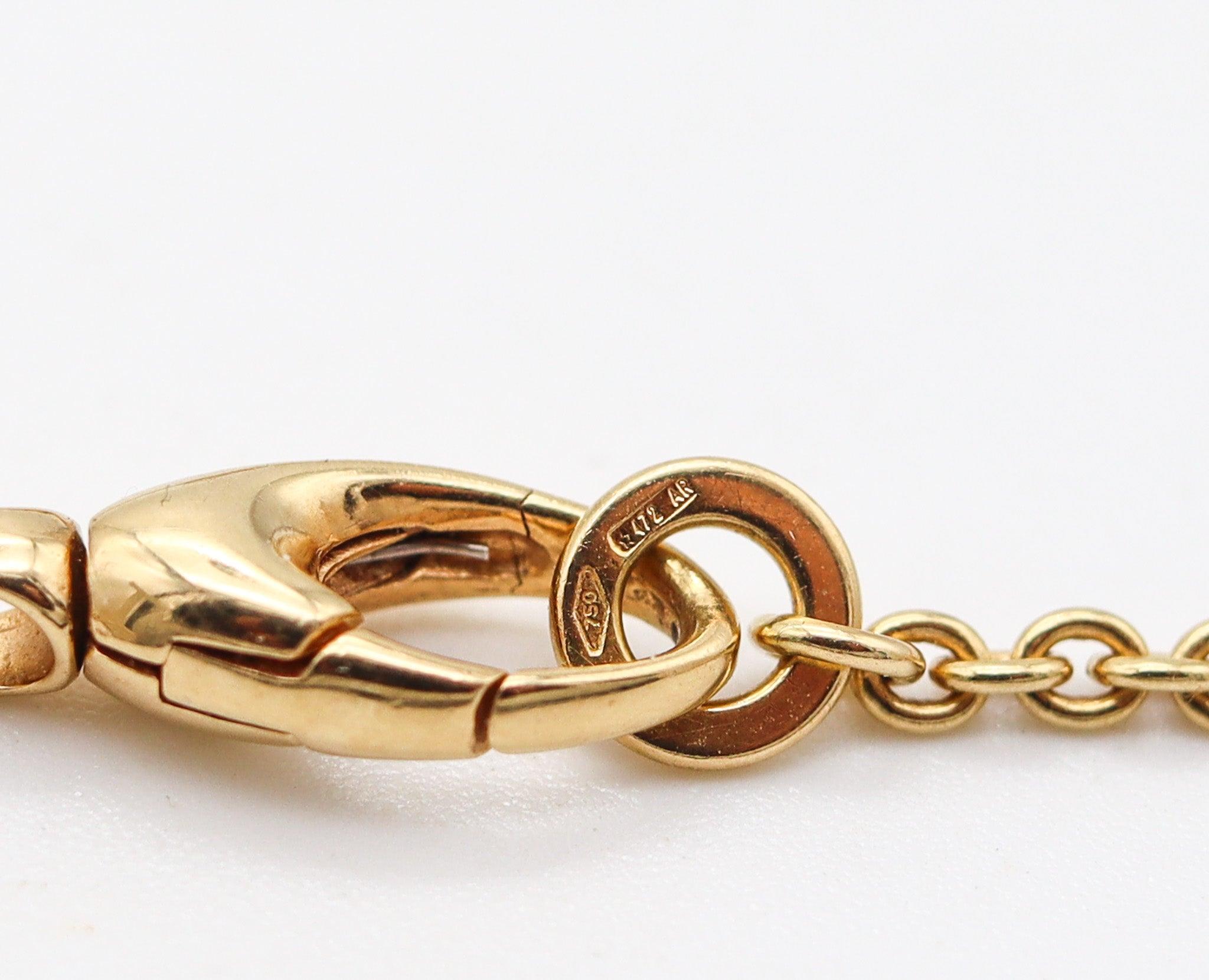 Collana-pendente con triplo morsetto a goccia GUCCI Milano in oro giallo 18Kt in vendita 1