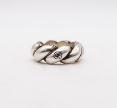Gucci Milano Vintage Twisted San Marcos Band Ring In Solid .925 Sterling Silver