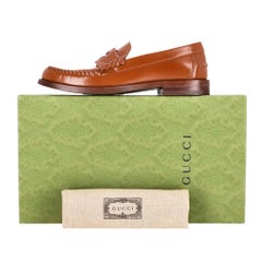 Gucci Millennial Ribot Cut-Out GG Logo Leather Loafers