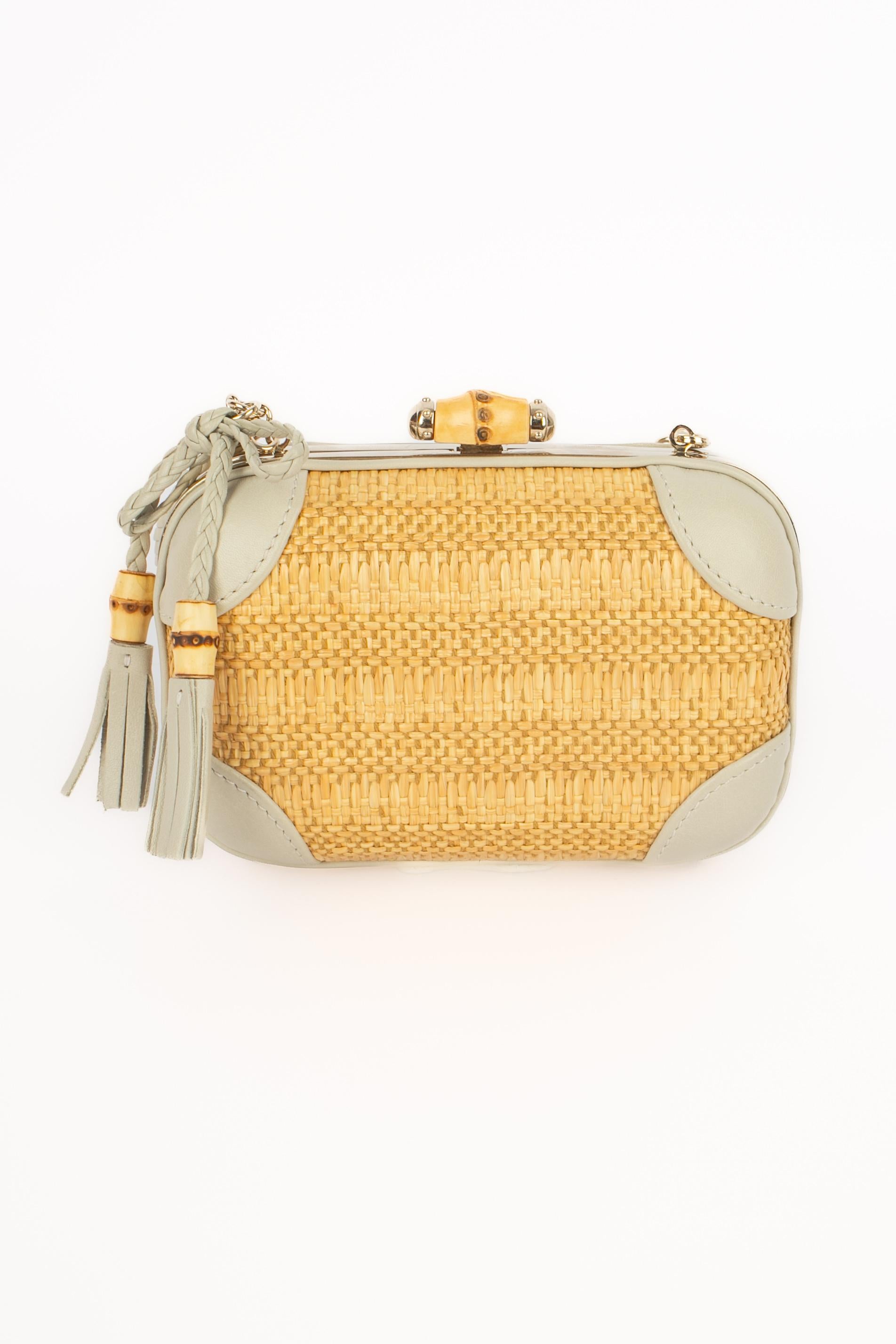 Arancia Borsa minaudiere 'Bamboo' di Gucci in vendita