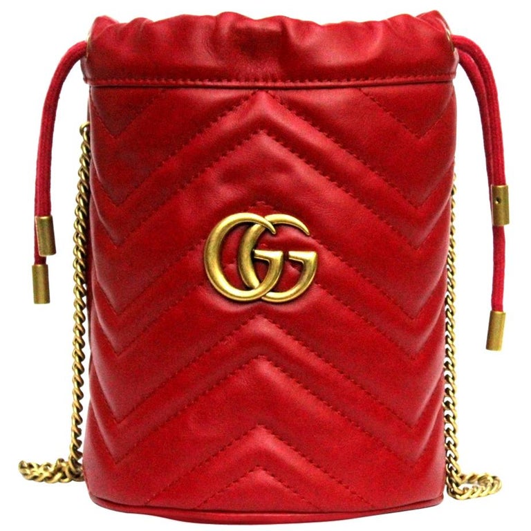 Gucci Mini bucket Marmont shoulder bag For Sale at 1stdibs