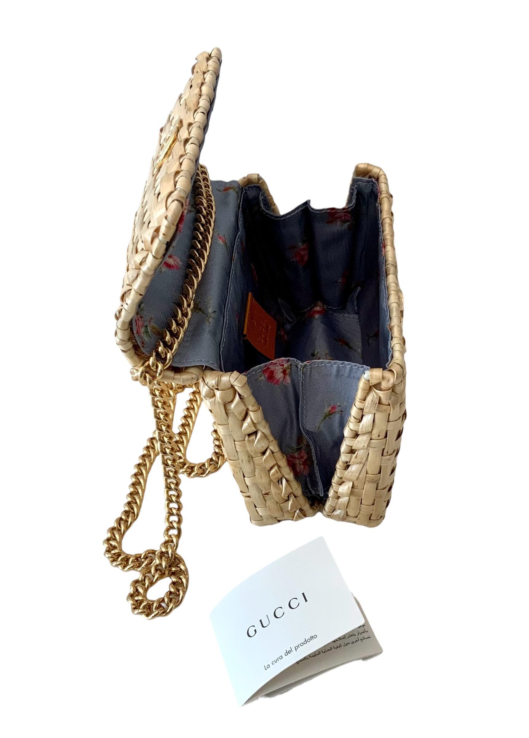 Gucci Mini Cestino Glazed Wicker Bag 5