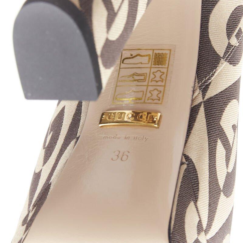 GUCCI Mini Diamond B Face GG monogram jacquard platform boot EU36 5