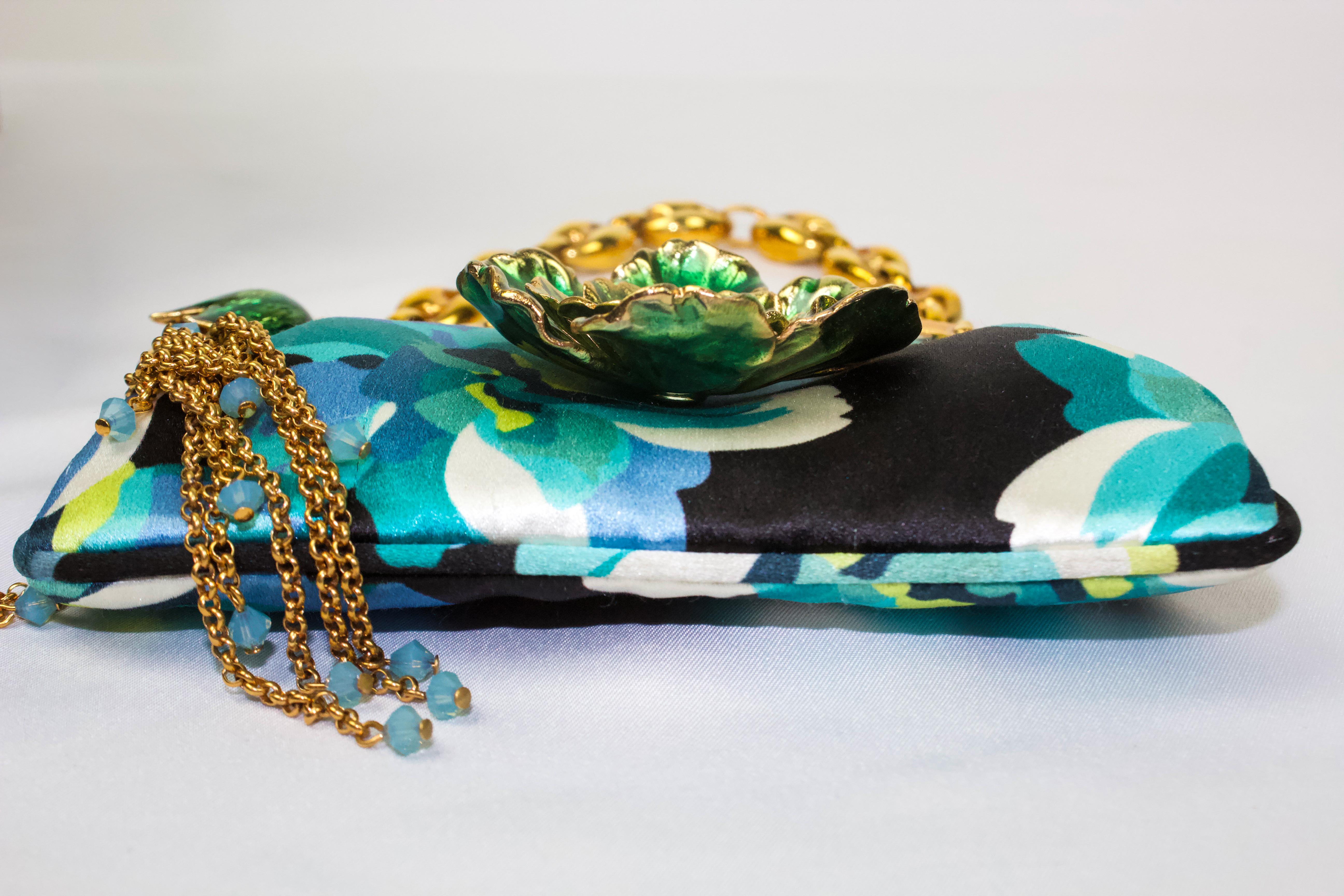 Gucci Mini Embellished Silk Floral Bag S/S 2006 6