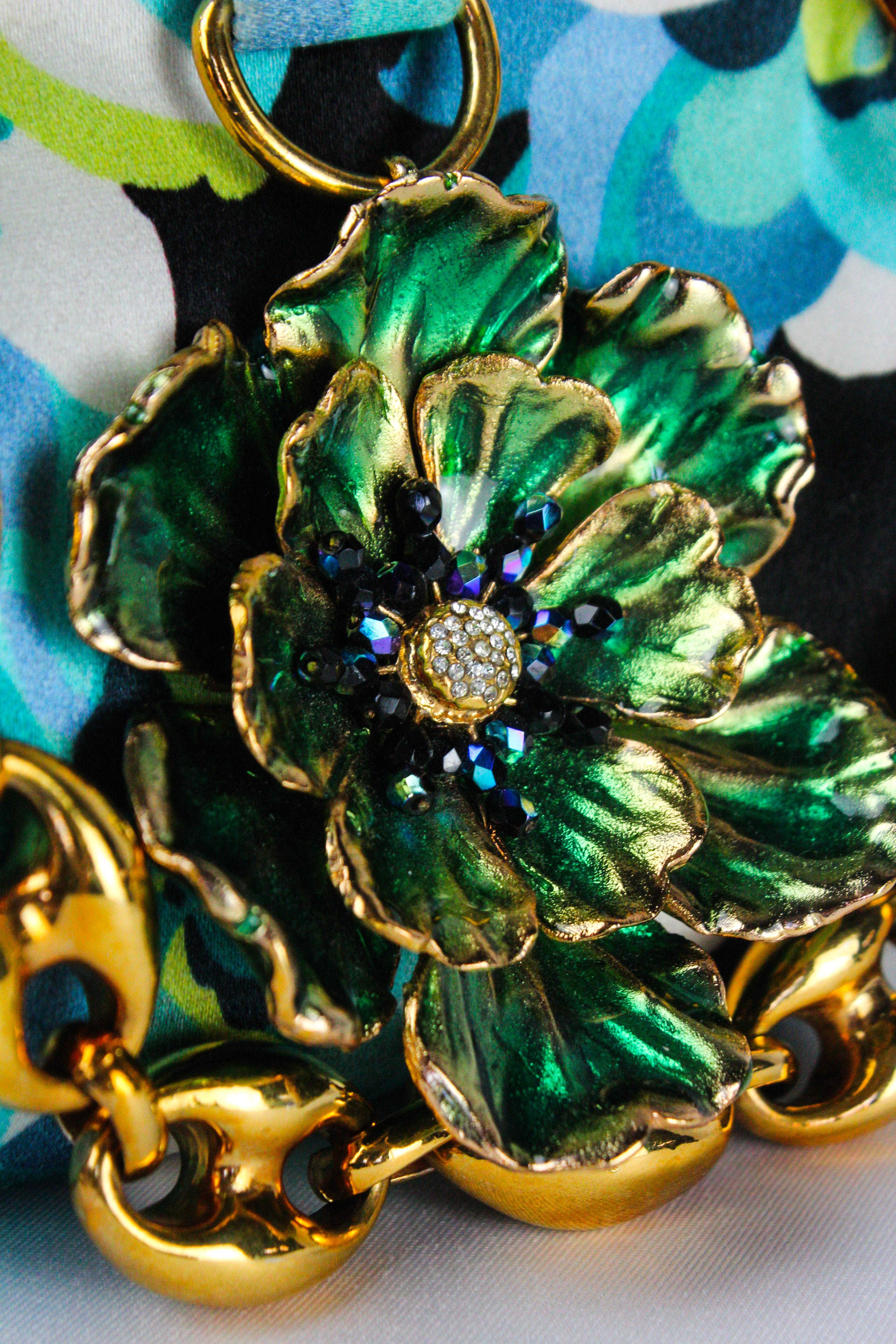 Women's Gucci Mini Embellished Silk Floral Bag S/S 2006