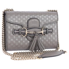 Gucci Mini Emily Guccissima Crossbody Bag Grey