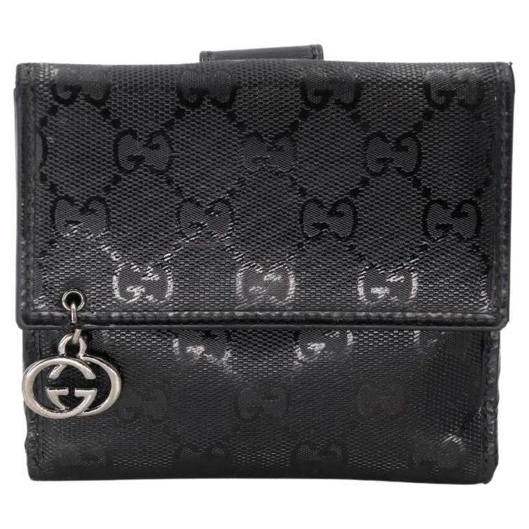 Gucci Mini Flap Canvas GG Coated French Wallet GG-0317N-0069 For Sale
