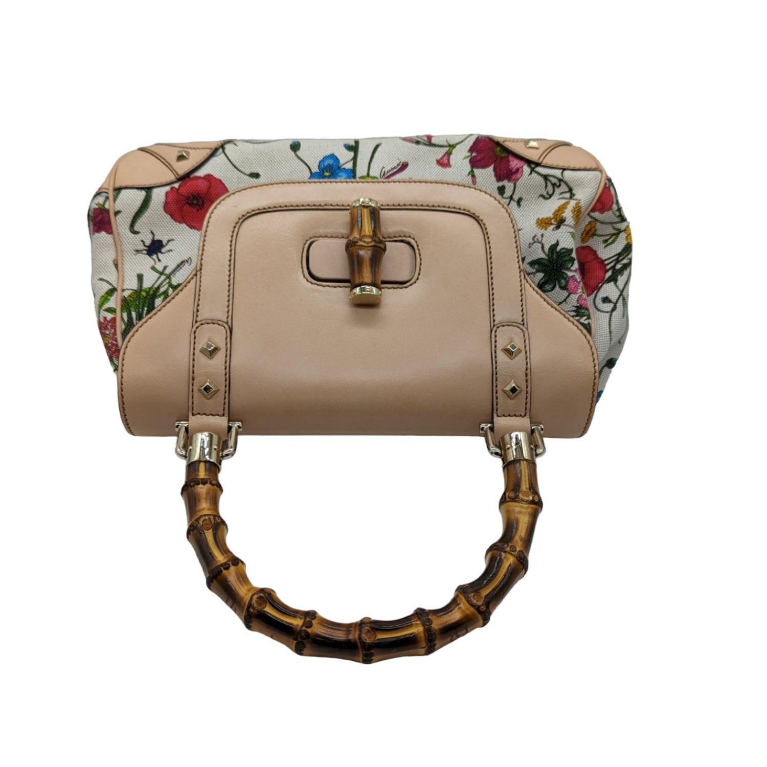 Gucci Mini Flora Bamboo Handle Bag 1