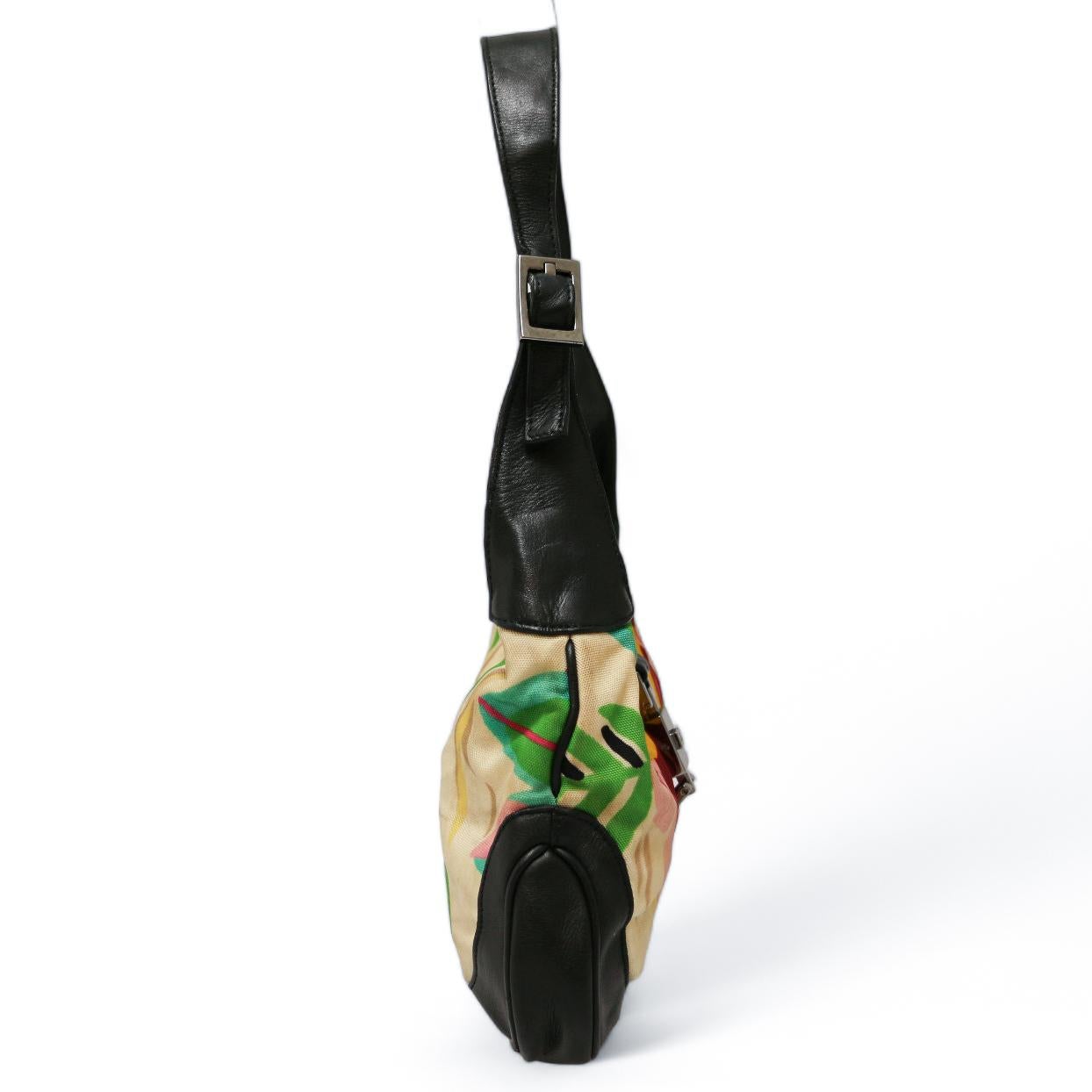 Black Gucci Mini Jackie Flowery Print