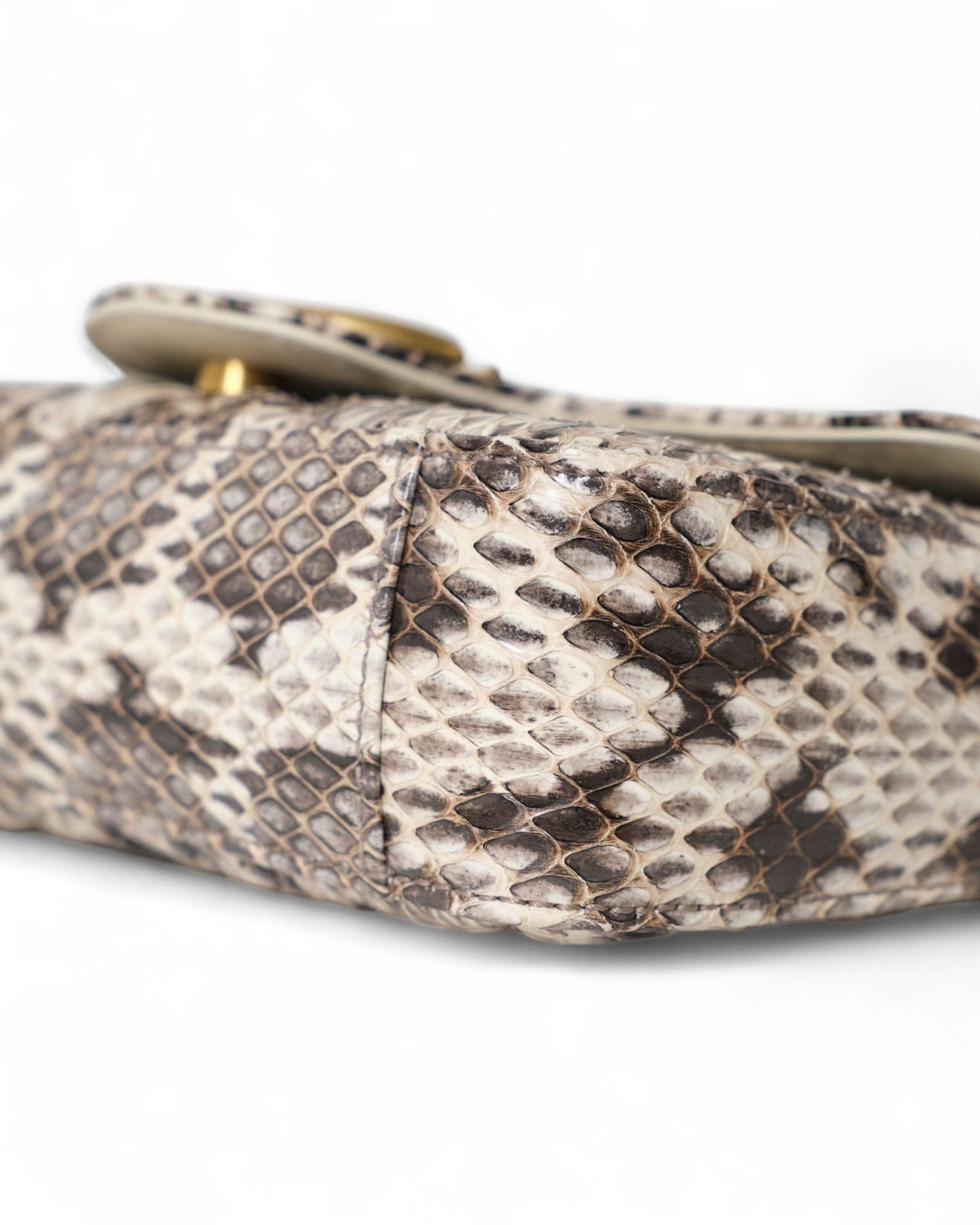 Gucci Mini Marmont 16 GG Pitone Bianca in vendita 11
