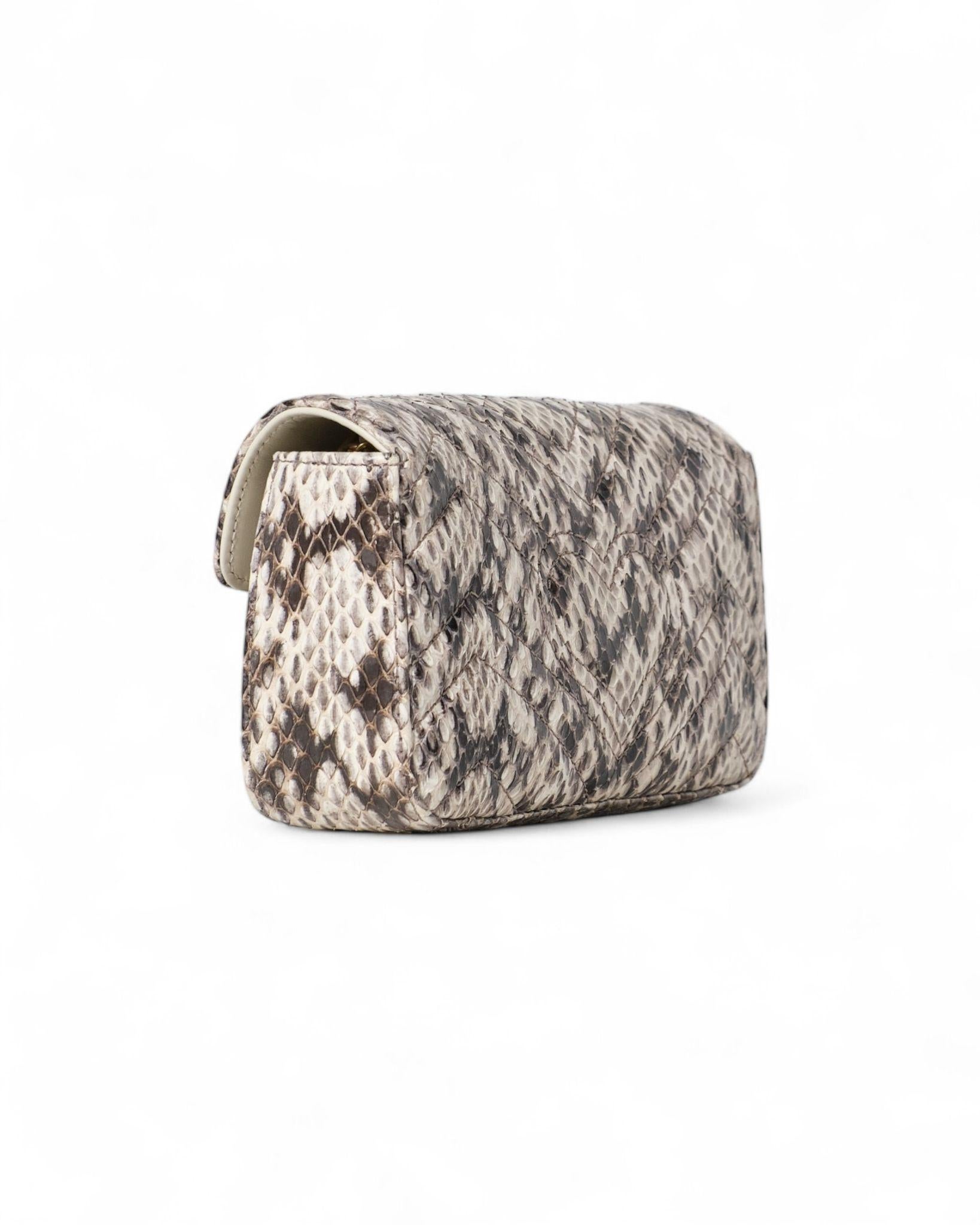 Gucci Mini Marmont 16 GG Pitone Bianca in vendita 12