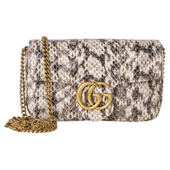 Gucci Mini Marmont 16 GG Python White
