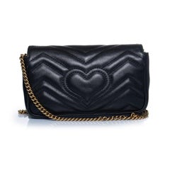 Gucci, Mini marmont bag in black leather